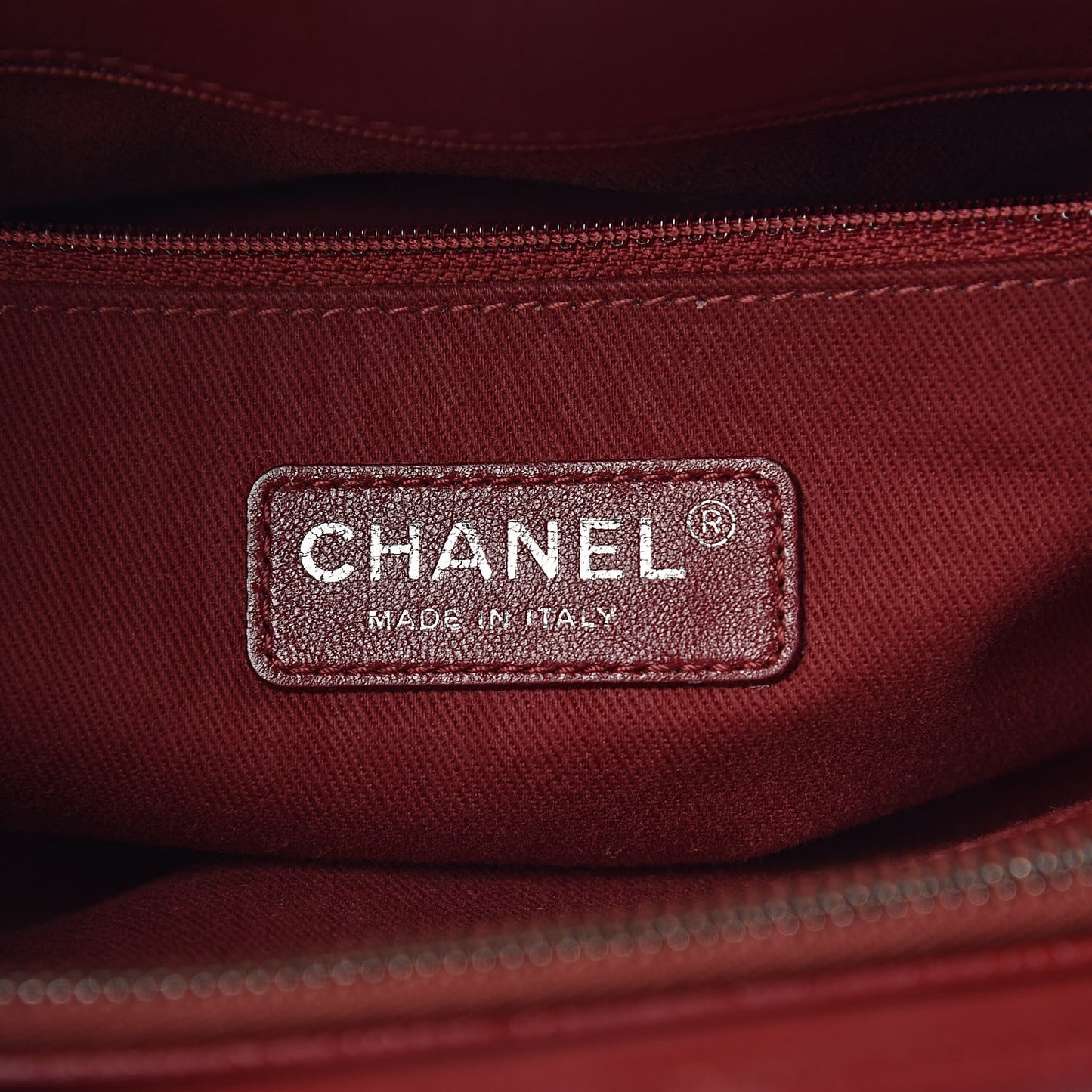 Caviar Quilted Timeless CC Soft Tote Dark Red