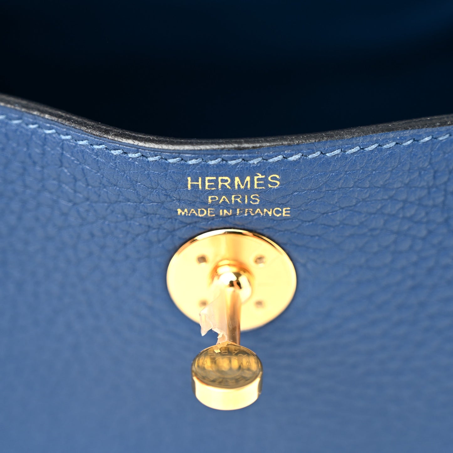 Taurillon Clemence Mini Lindy 20 Deep Bleu