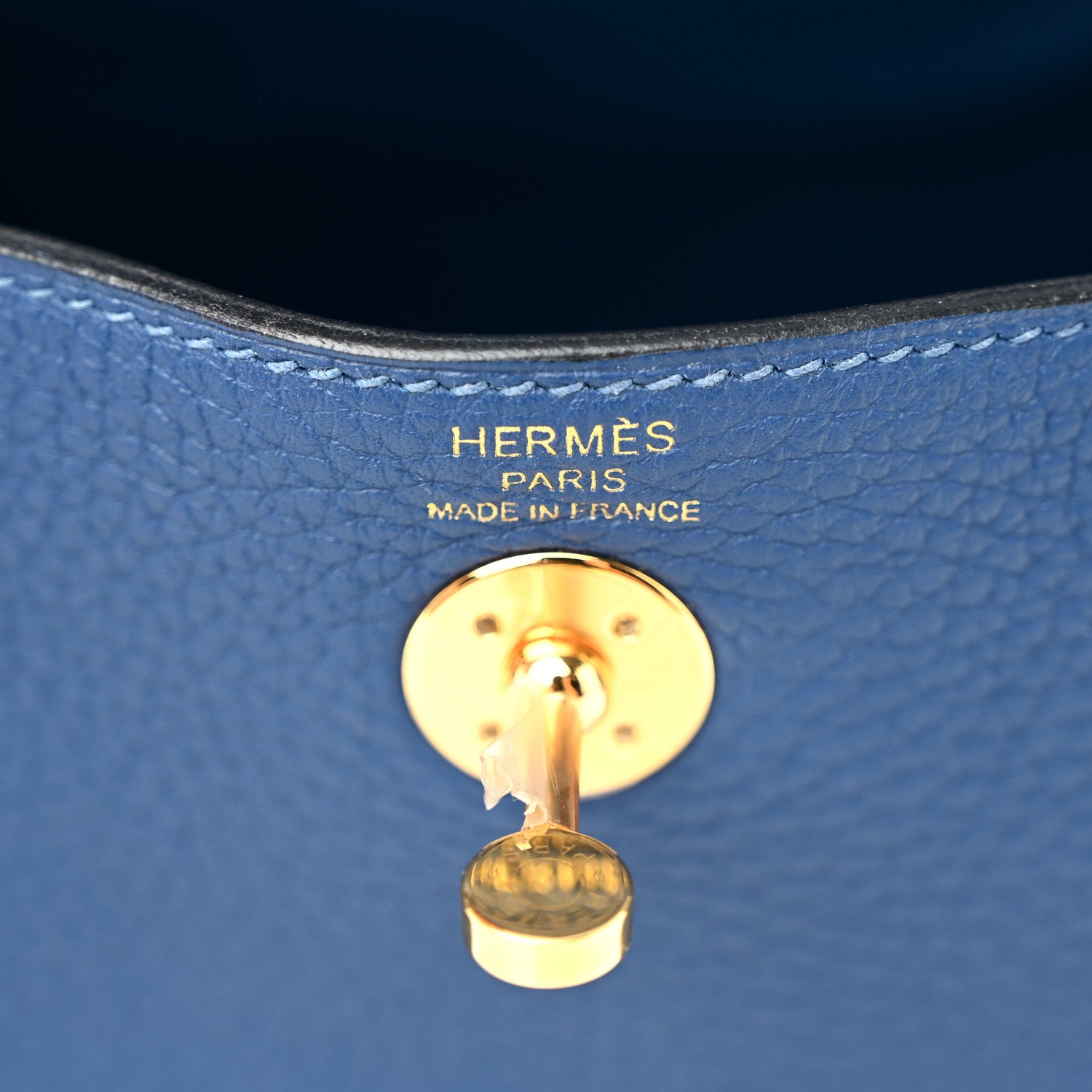 Hermes Taurillon Clemence Mini Lindy 20 Deep Bleu 6 of 10