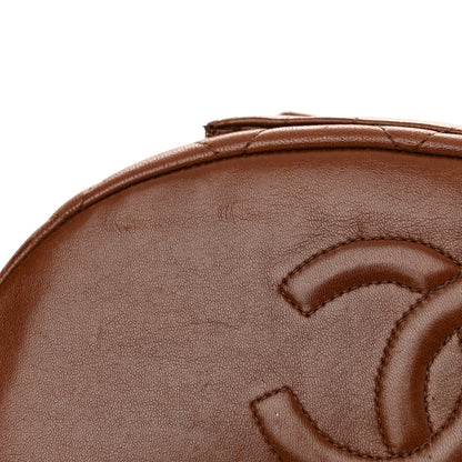 Chanel Lambskin Quilted Drawstring Backpack Brown 12 of 16