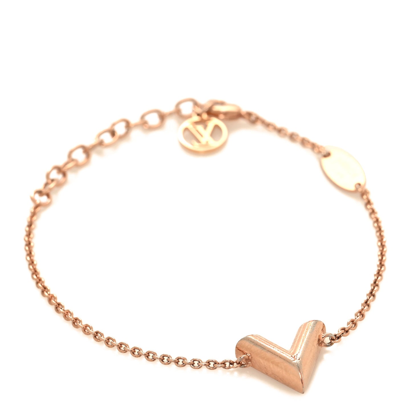 Brass Pink Gold Finish Essential V Bracelet