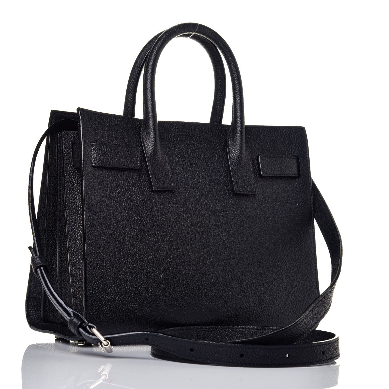 Saint Laurent Grained Calfskin Nano Sac De Jour Black 3 of 9