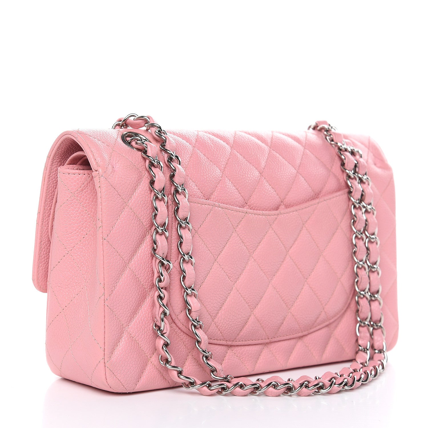Chanel Caviar Quilted Medium Double Flap Pink 3 of 16