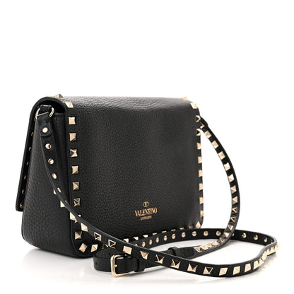 Valentino Garavani Grained Calfskin Rockstud Crossbody Bag Black 3 of 10