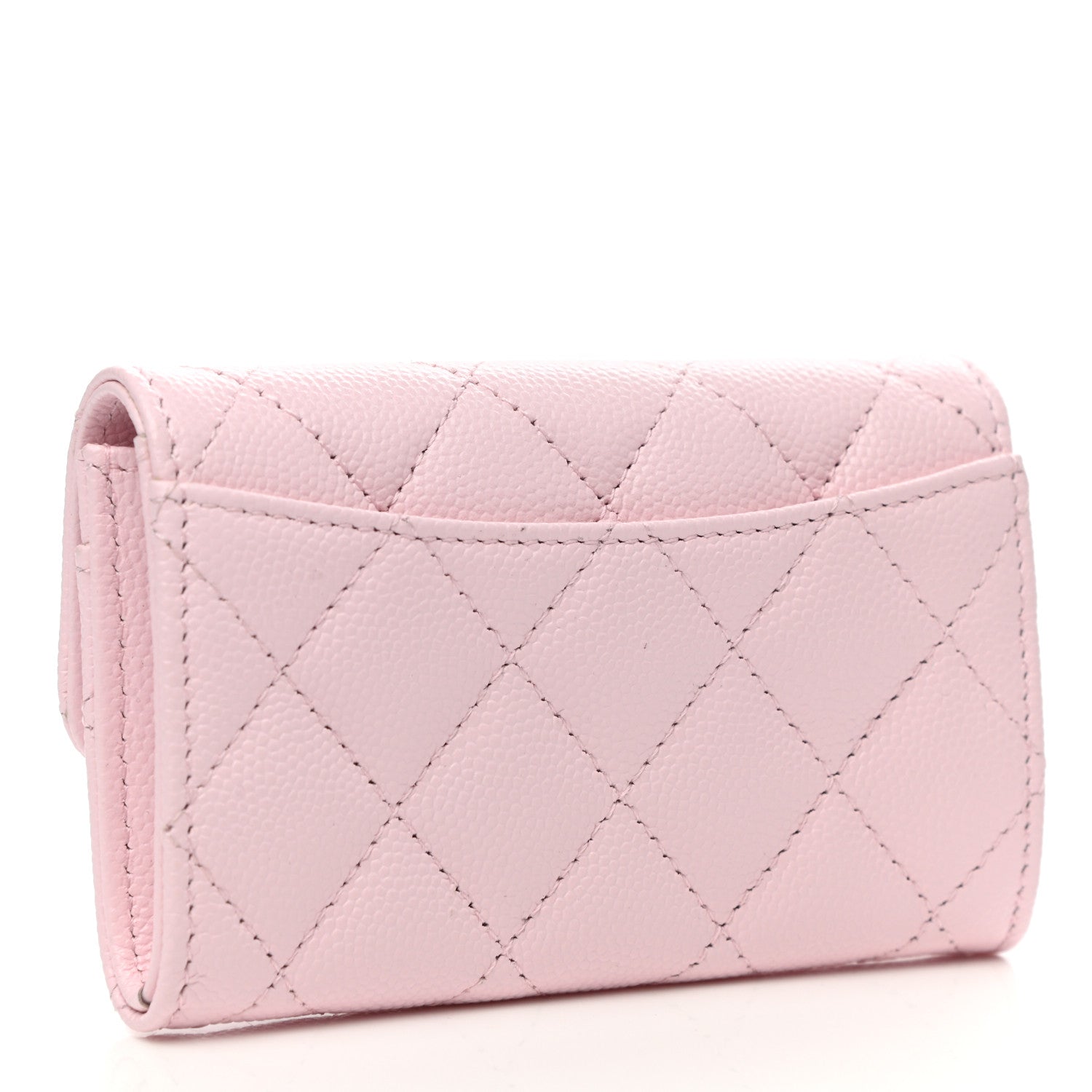 Chanel Caviar Quilted Flap Card Holder Wallet Light Pink 2 of 11