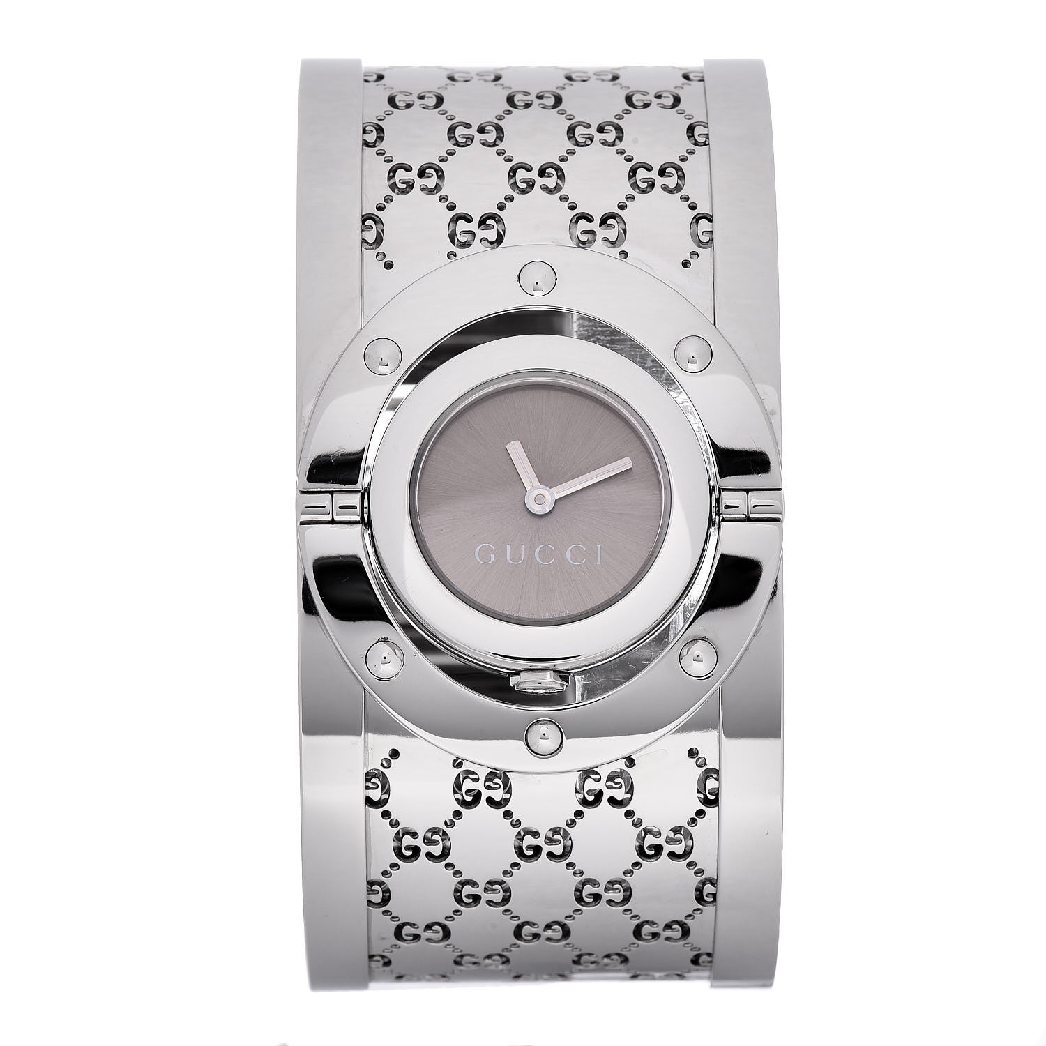 Gucci Stainless Steel 33mm Twirl Quartz Watch Brown 1 of 6