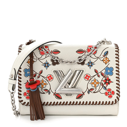 Louis Vuitton Epi Flower Twist Shoulder Bag MM White 1 of 10
