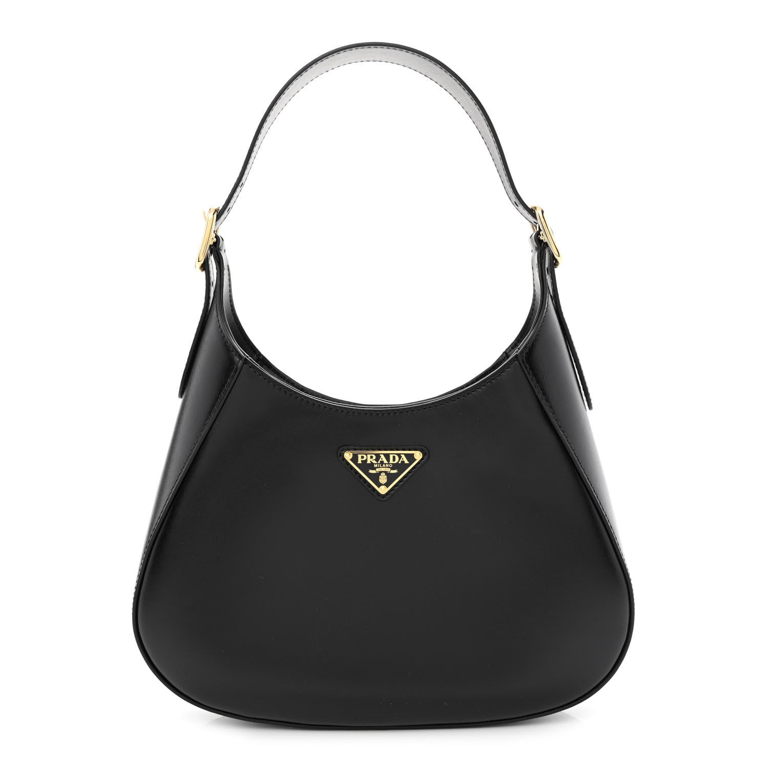 Prada Box Calfskin Shoulder Bag Black 1 of 10