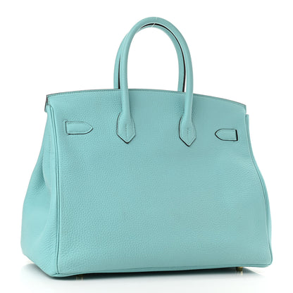 Hermes Togo Birkin 35 Bleu Atoll 3 of 12