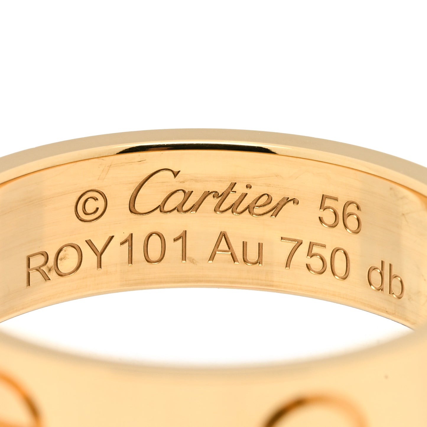 18K Yellow Gold 5.5mm LOVE Ring 56 7.75
