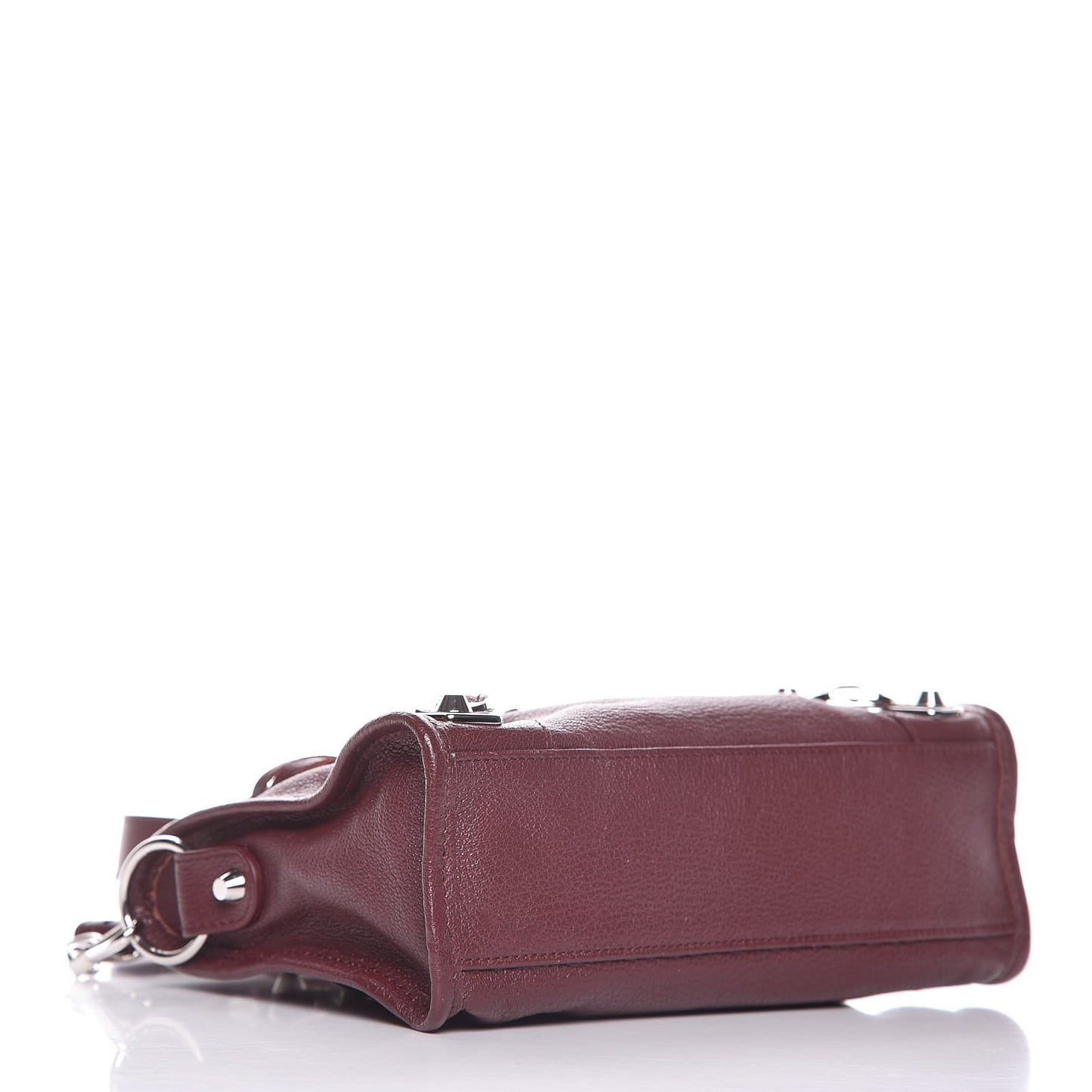 Chevre Silver Metallic Edge Hardware Mini City Cassis
