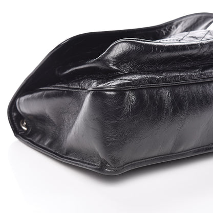 Saint Laurent Crinkled Calfskin Matelasse Monogram Large Niki Chain Satchel Black 8 of 9