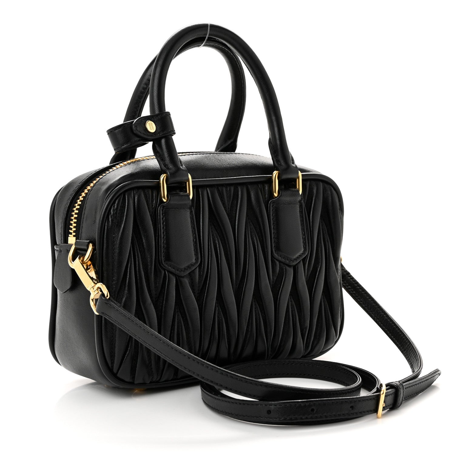 Miu Miu Nappa Matelasse Small Arcadie Black 3 of 10