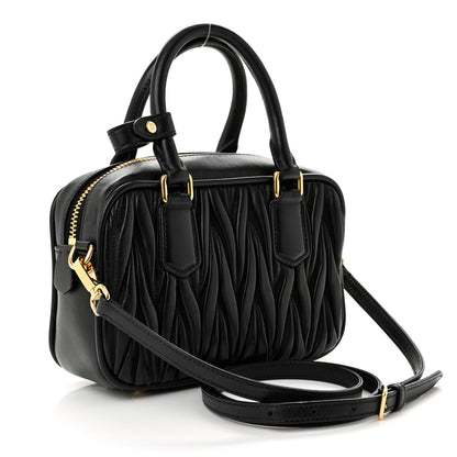 Miu Miu Nappa Matelasse Small Arcadie Black 3 of 10