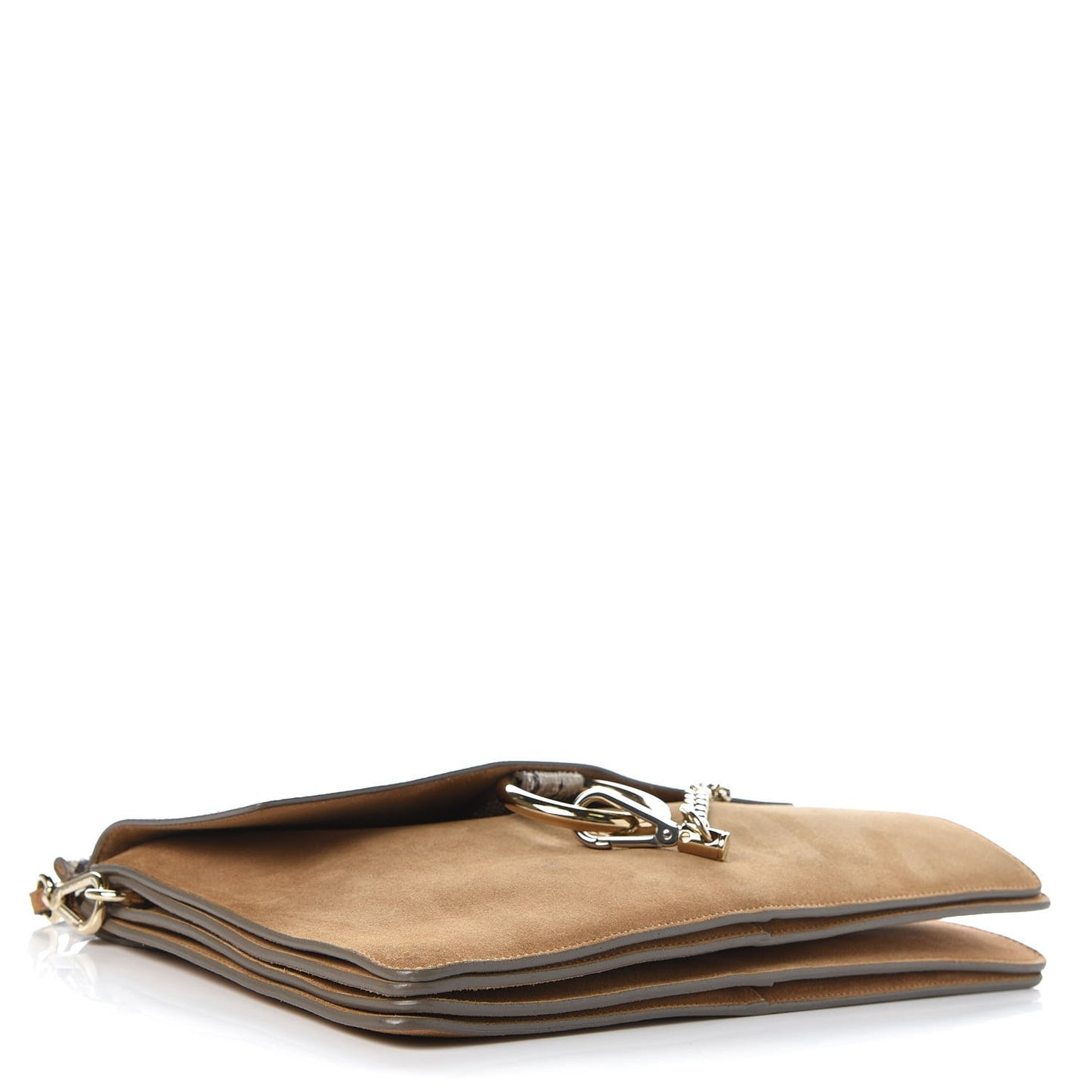 Python Suede Medium Faye Shoulder Bag Desert Beige