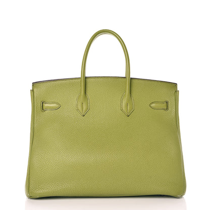 Hermes Togo Birkin 35 Vert Anis 4 of 37