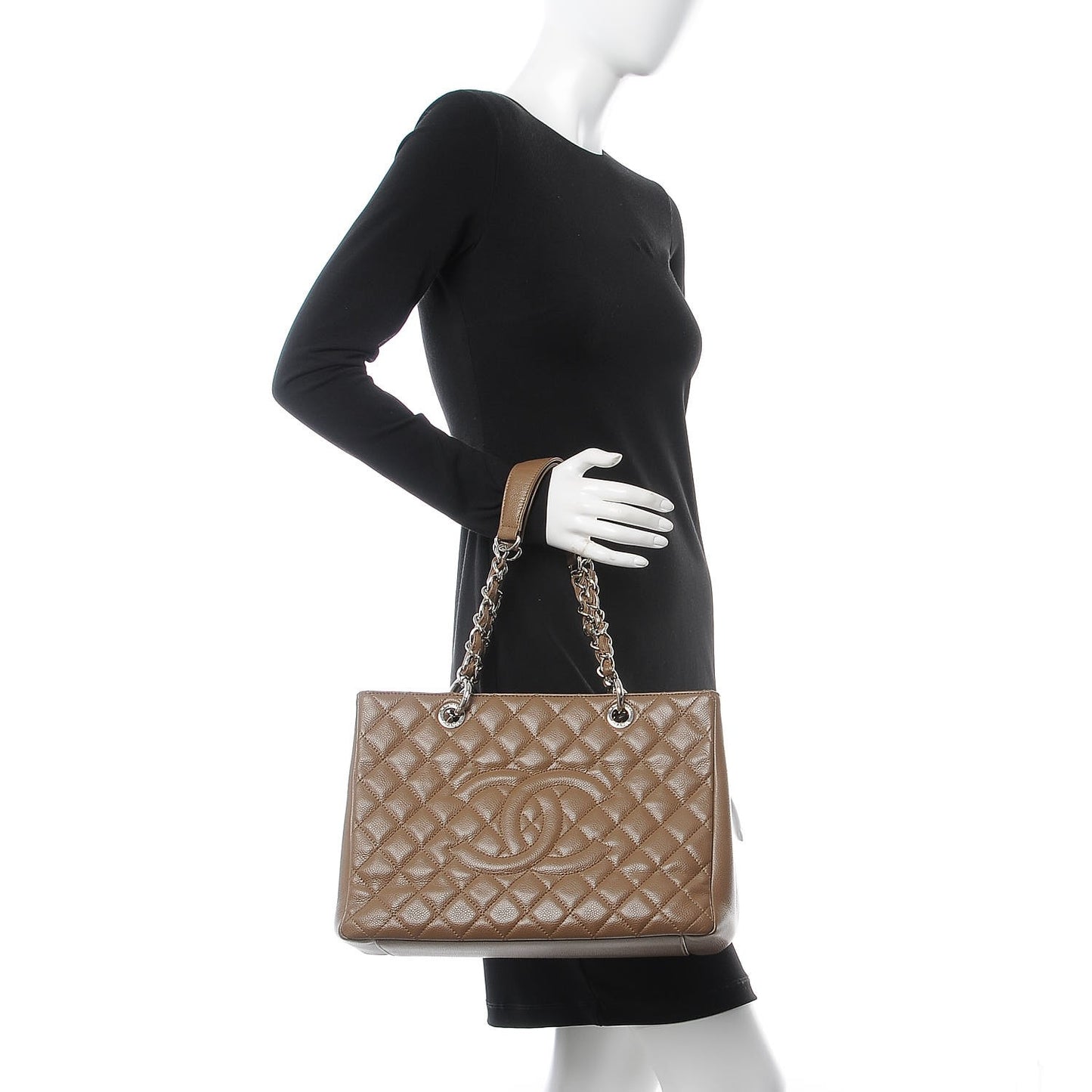 Caviar Grand Shopping Tote GST Khaki