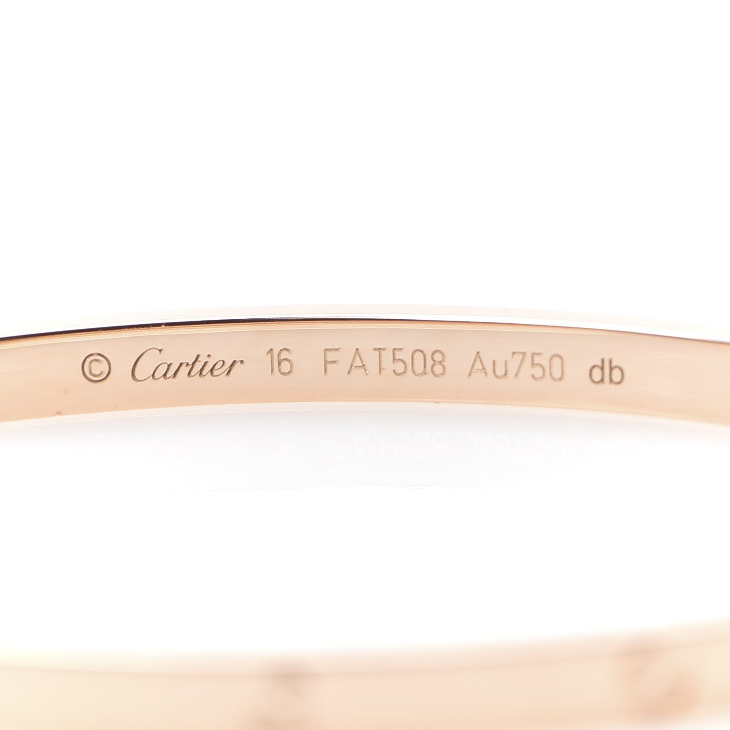 18K Pink Gold Small LOVE Bracelet 16