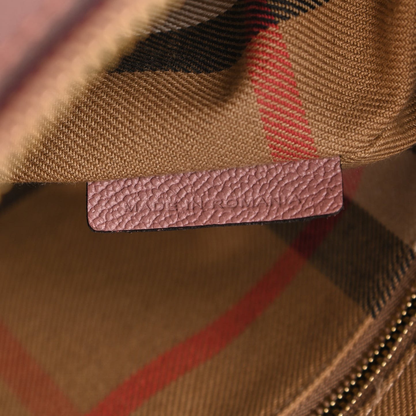 Soft Grain Calfskin House Check Small Helmsley Crossbody Dusty Pink