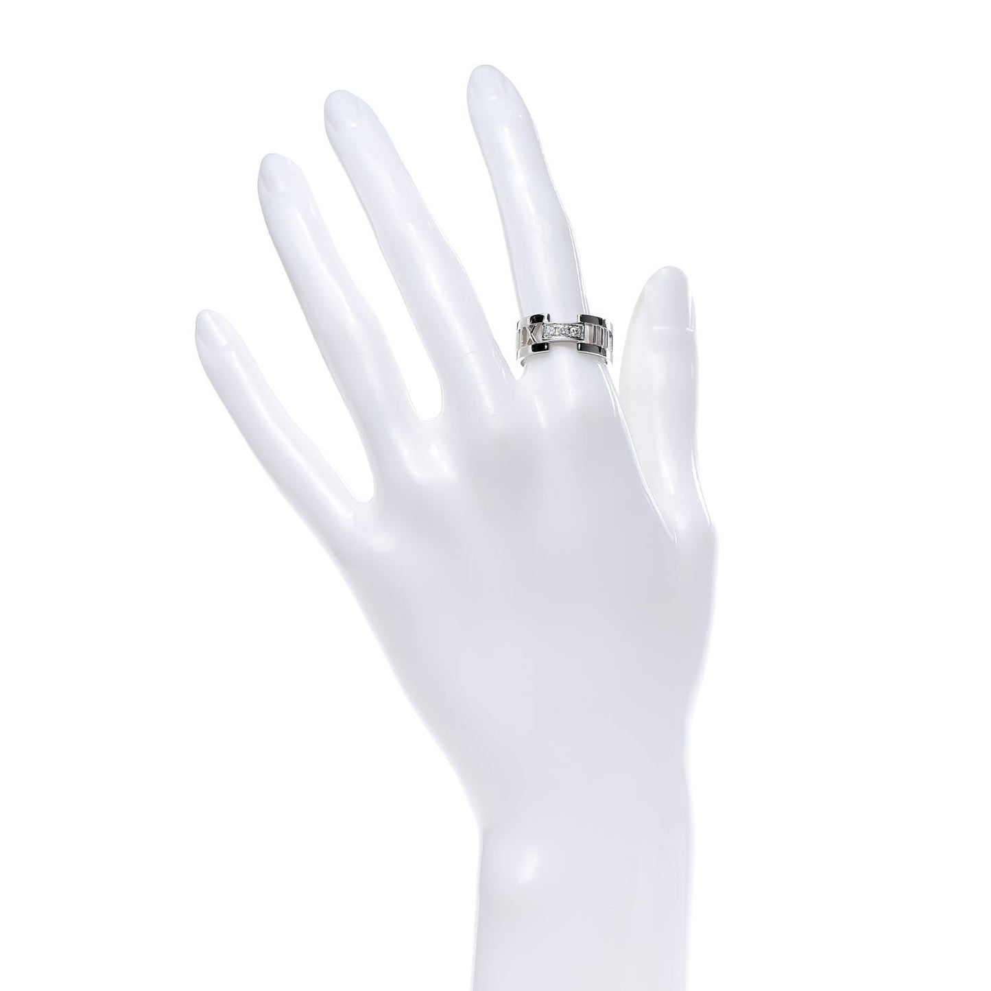 18K White Gold Diamond Open Atlas Ring 55 7.25