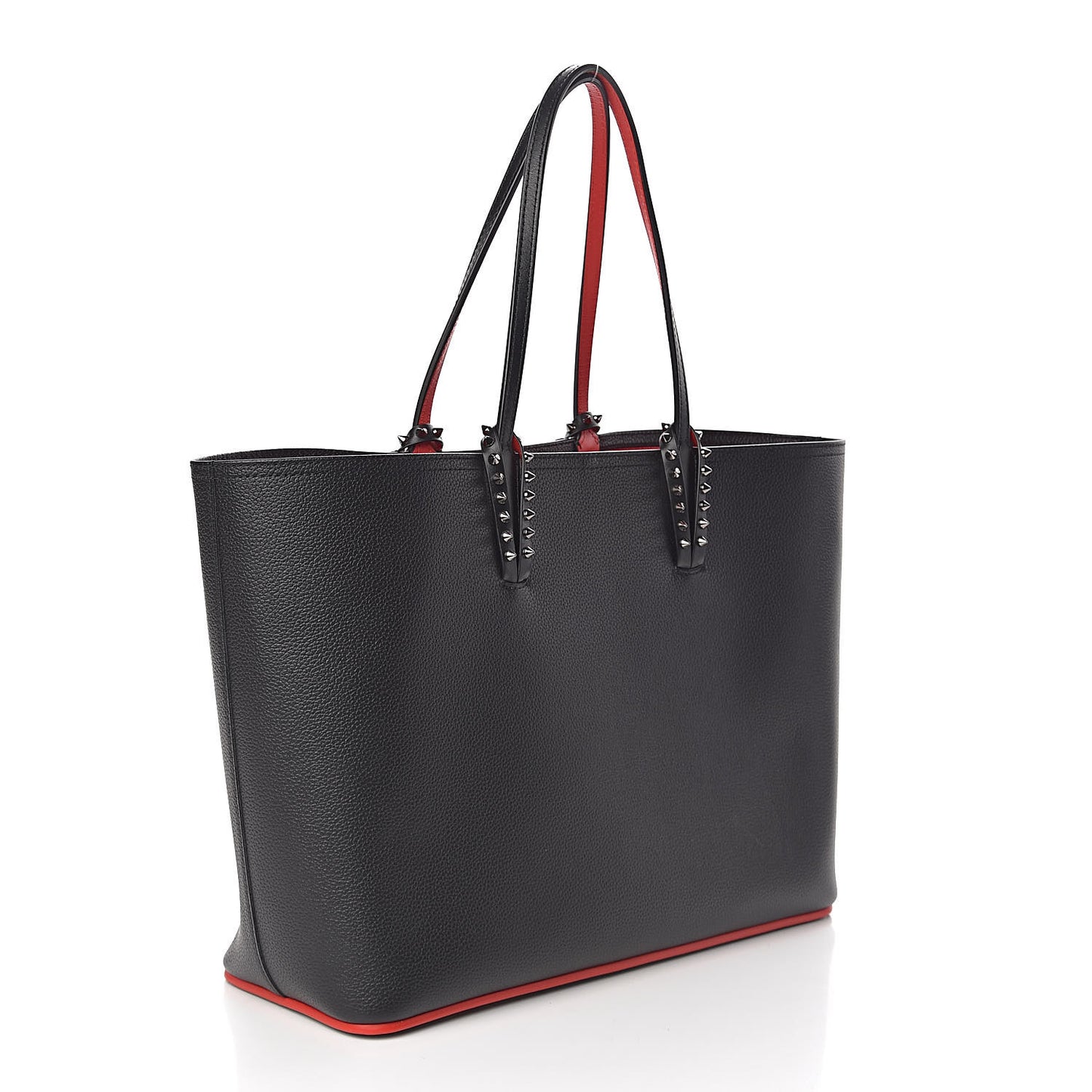Calfskin Spikes East West Cabata Tote Black