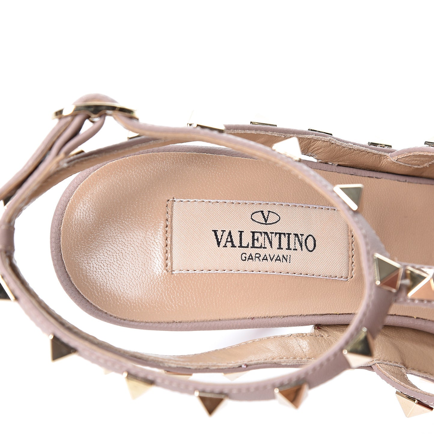 Patent Rockstud Ankle Strap 100mm Pumps 37 Rosso Valentino Poudre