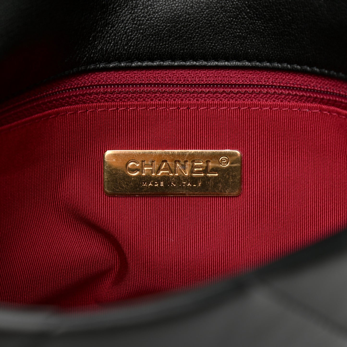 Goatskin Quilted Medium Chanel 19 Flap Black