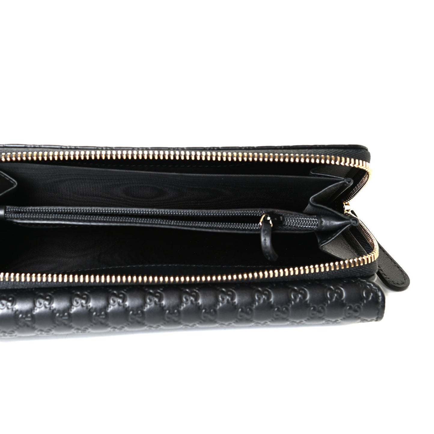 Soft Microguccissima Continental Zip Wallet Black
