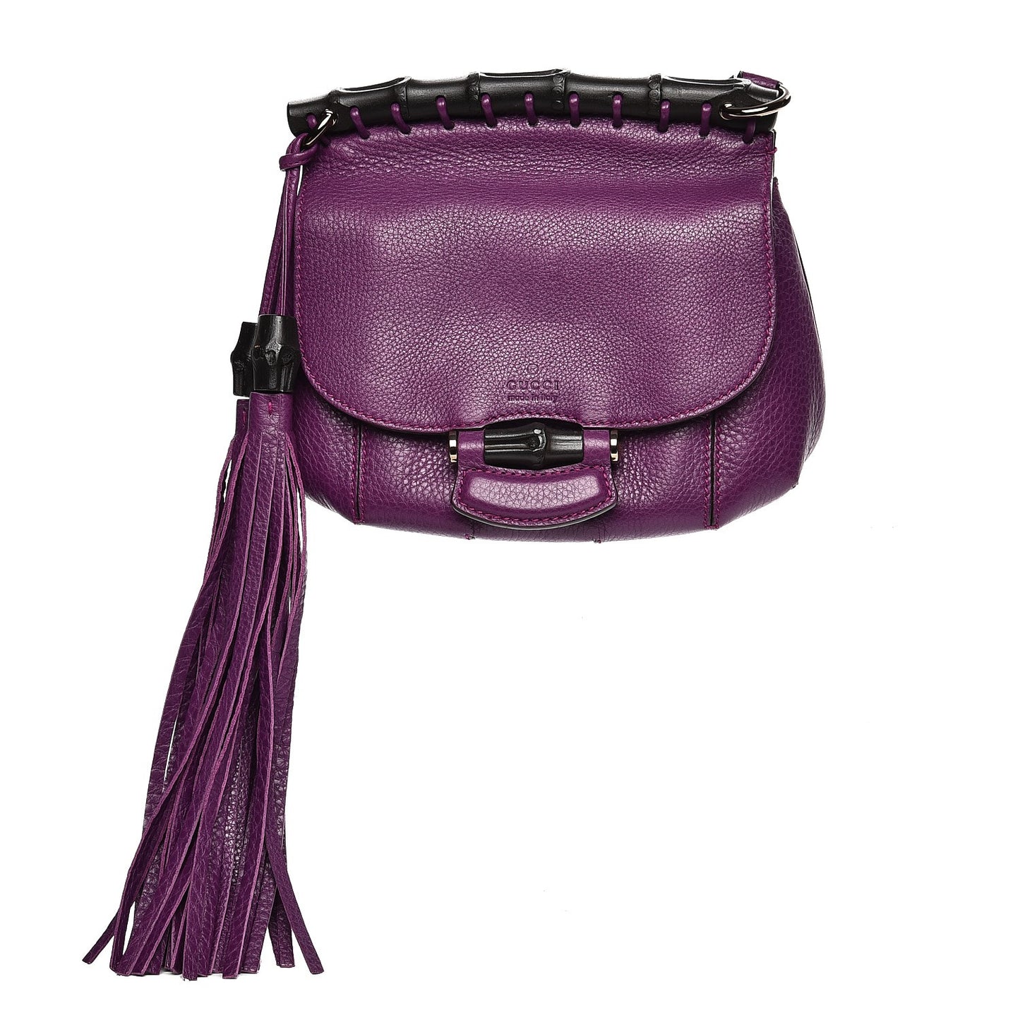 Calfskin Small Nouveau Fringe Shoulder Bag Purple