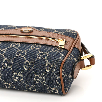 Gucci New Denim GG Monogram Dollar Calfskin Mini Ophidia Shoulder Bag Blue Tea Cuir Epilog 10 of 11