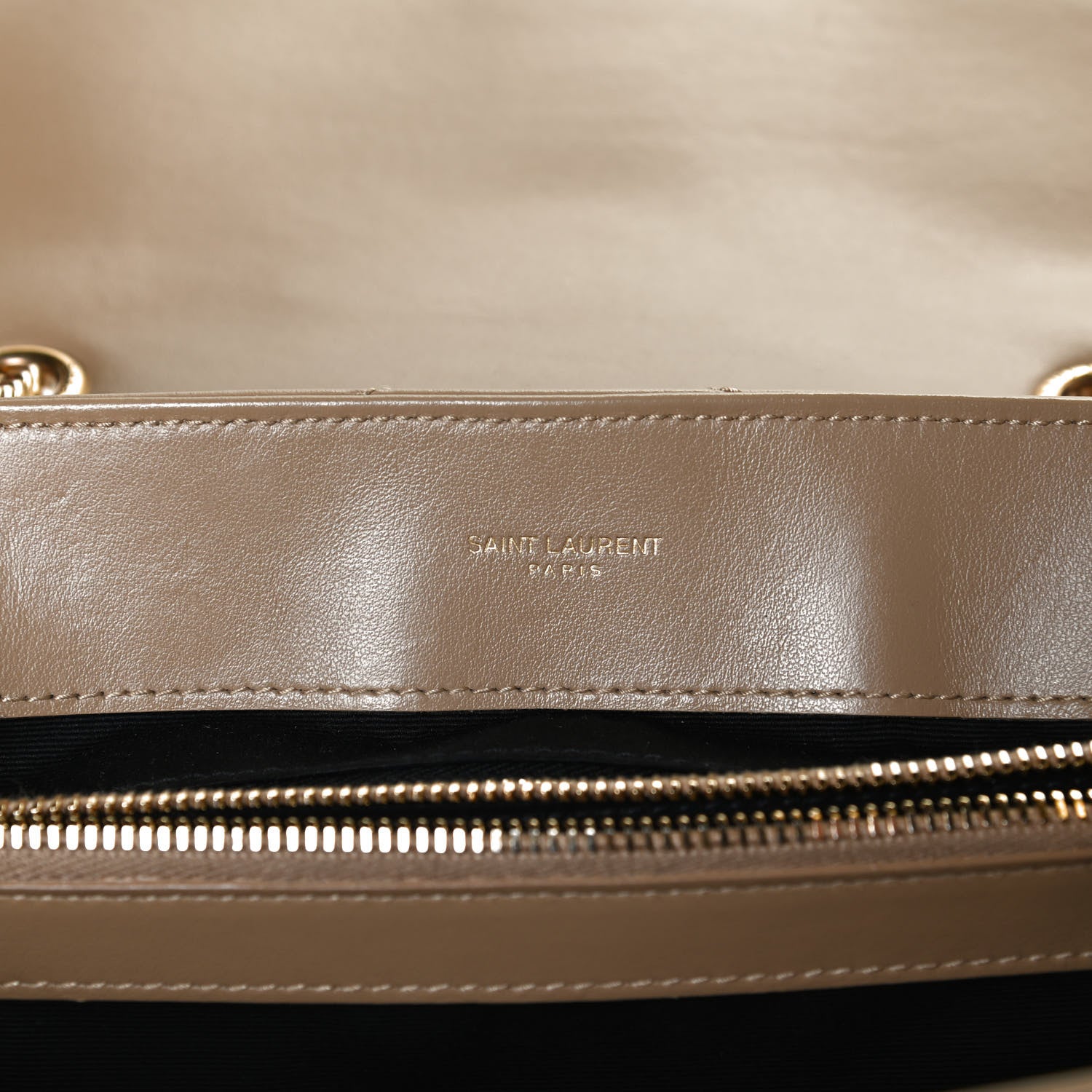 Saint Laurent Calfskin Y Quilted Monogram Medium Loulou Chain Satchel Dark Latte 7 of 13