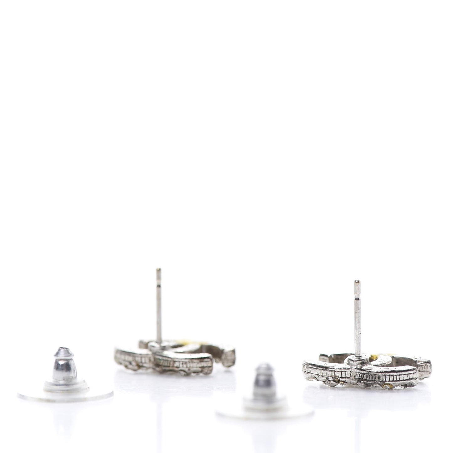 Crystal CC Earrings Silver