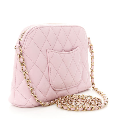 Chanel Caviar Quilted Classic Clutch With Chain Pink 3 of 10