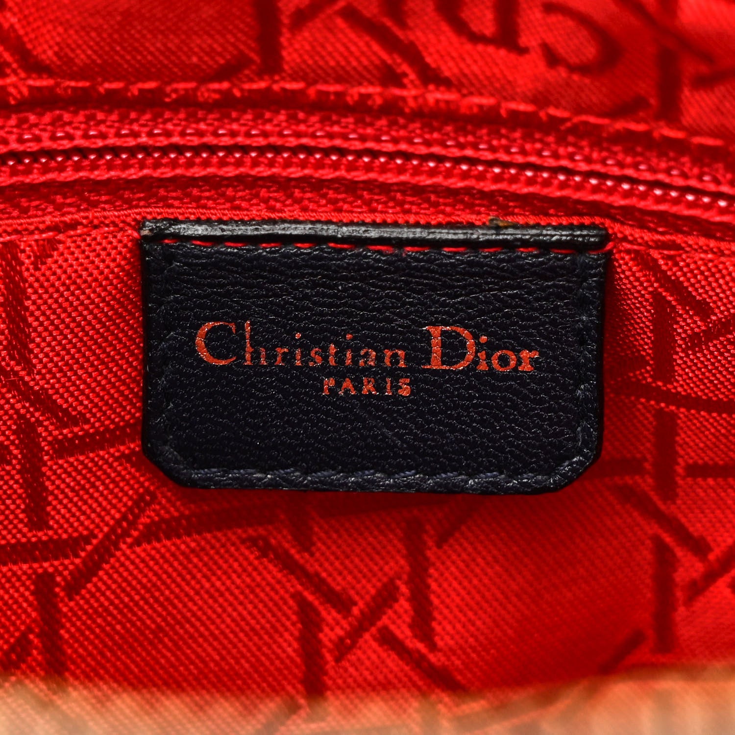 Christian Dior Lambskin Cannage Large Lady Dior Navy Blue 6 of 12