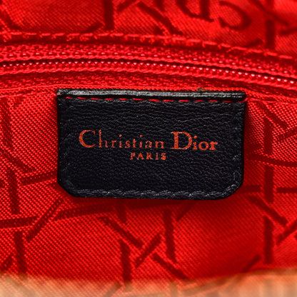 Christian Dior Lambskin Cannage Large Lady Dior Navy Blue 6 of 12