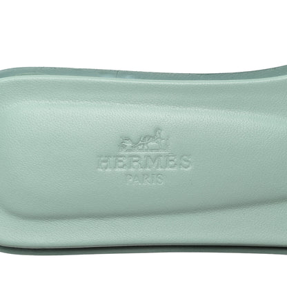 Hermes Epsom Oran Sandals 37.5 Vert Embrun 6 of 9