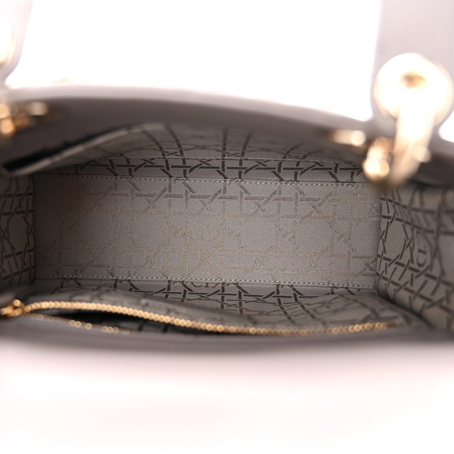 Christian Dior Lambskin Cannage Small My ABCDior Lady Dior Grey 5 of 10
