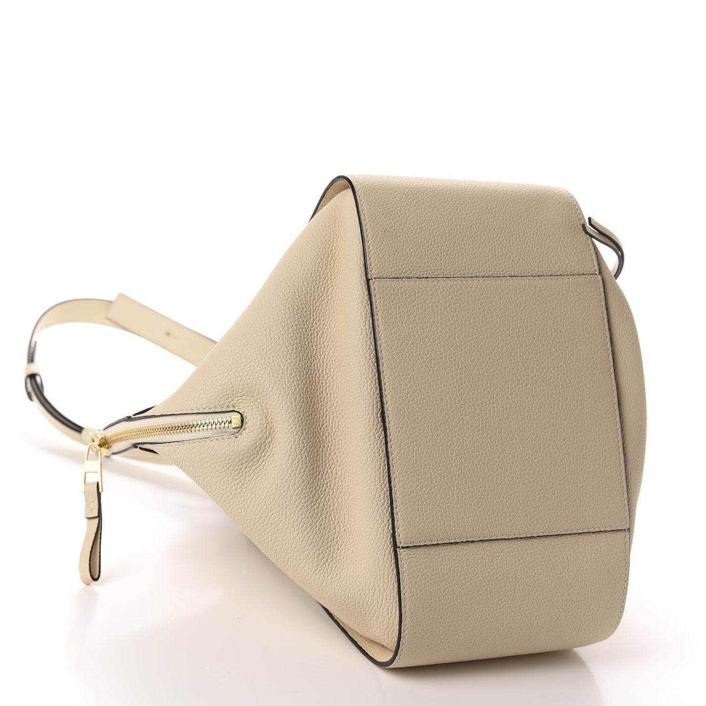 Grained Calfskin Small Hammock Shoulder Bag Neutral