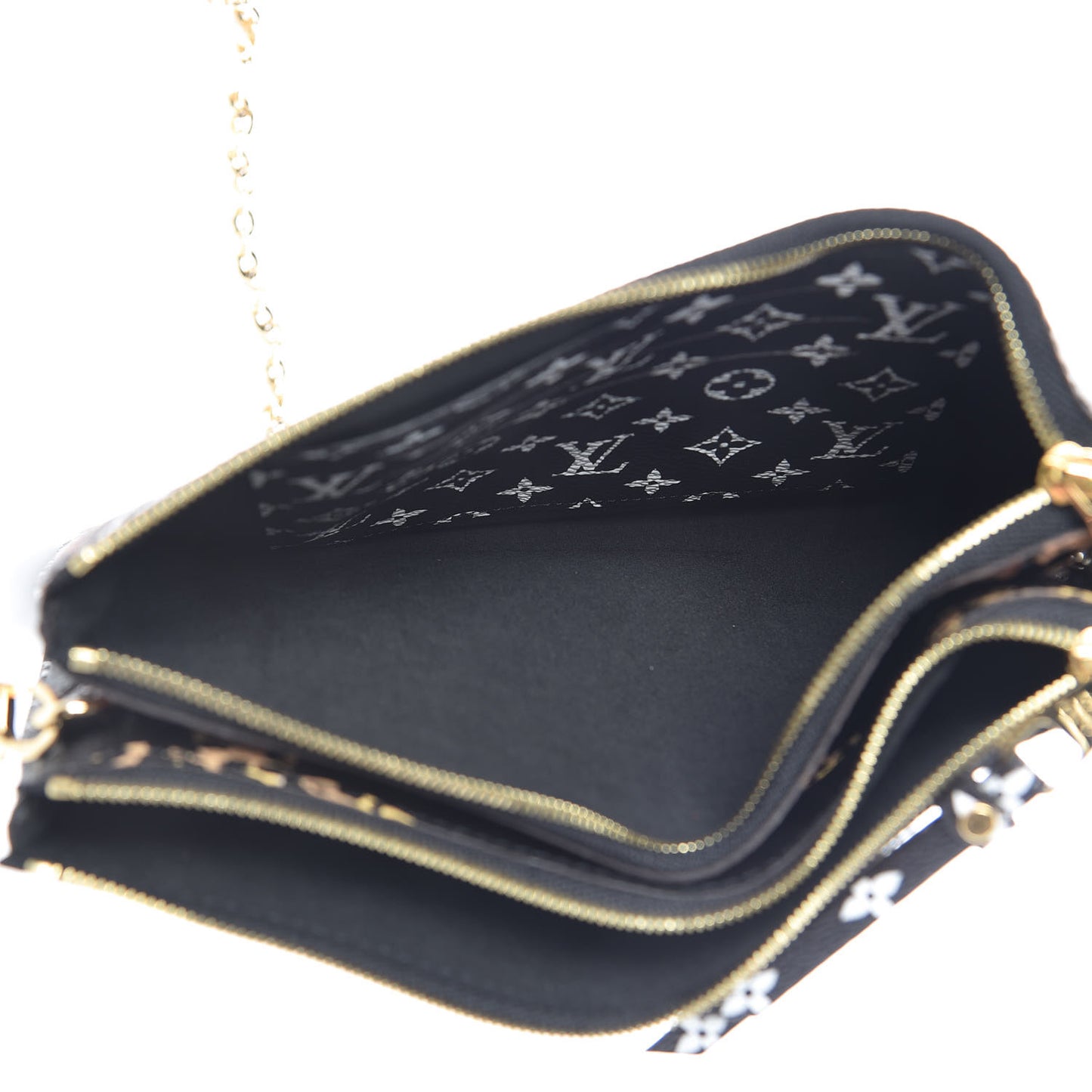 Monogram Giant Jungle Pochette Double Zip Black
