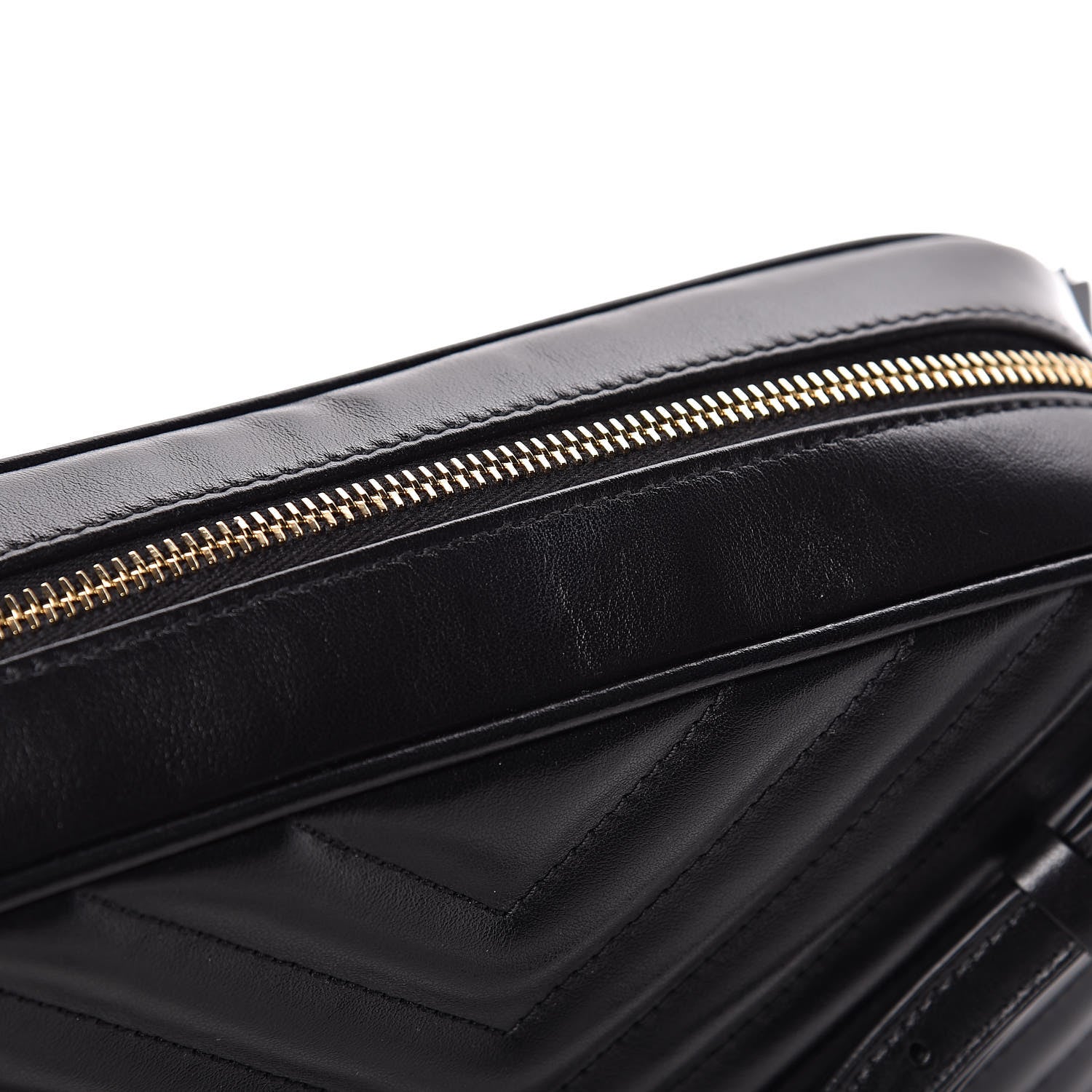 Saint Laurent Calfskin Matelasse Monogram Lou Camera Bag Black 8 of 10