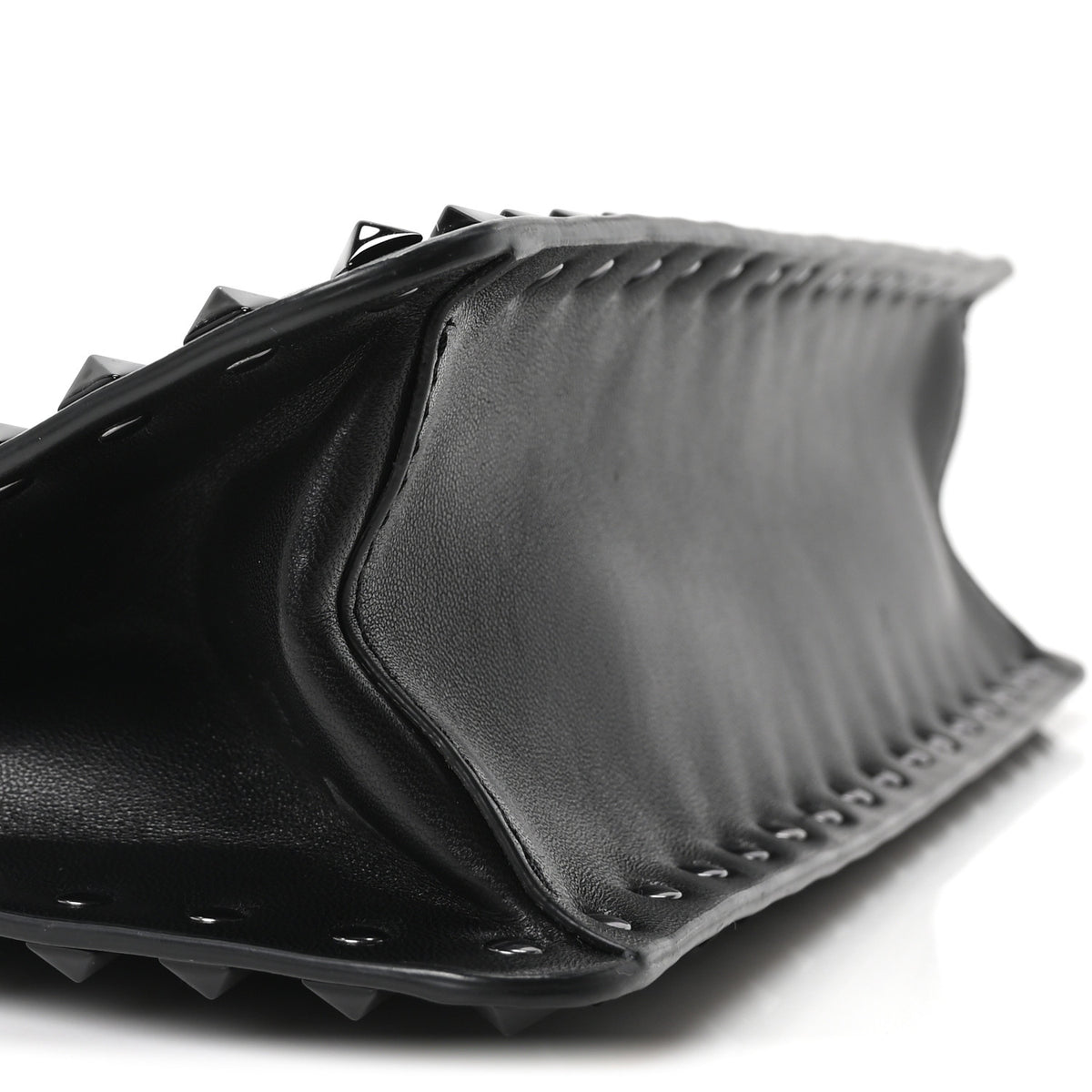Nappa Rockstud Spike Shoulder Bag Black