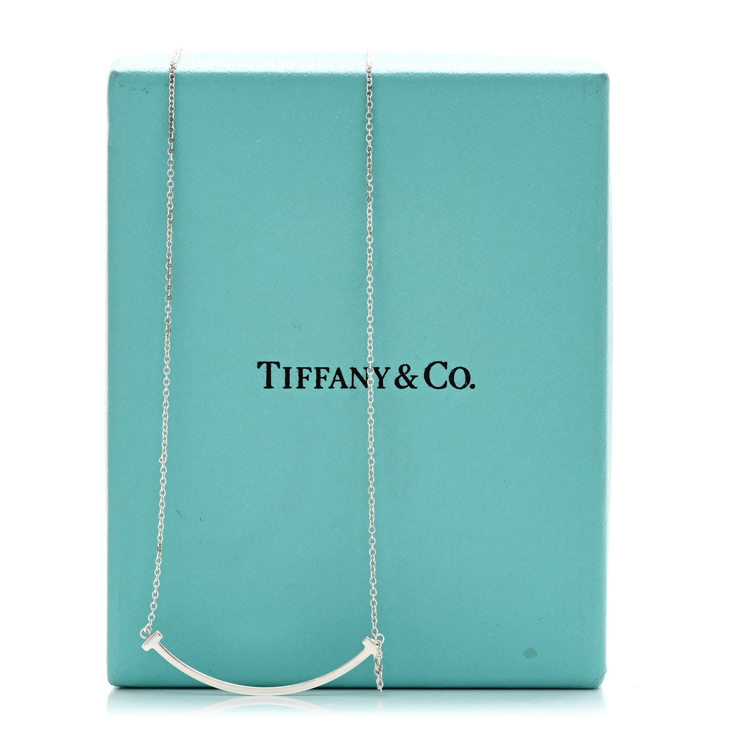 Sterling Silver Small T Smile Pendant Necklace