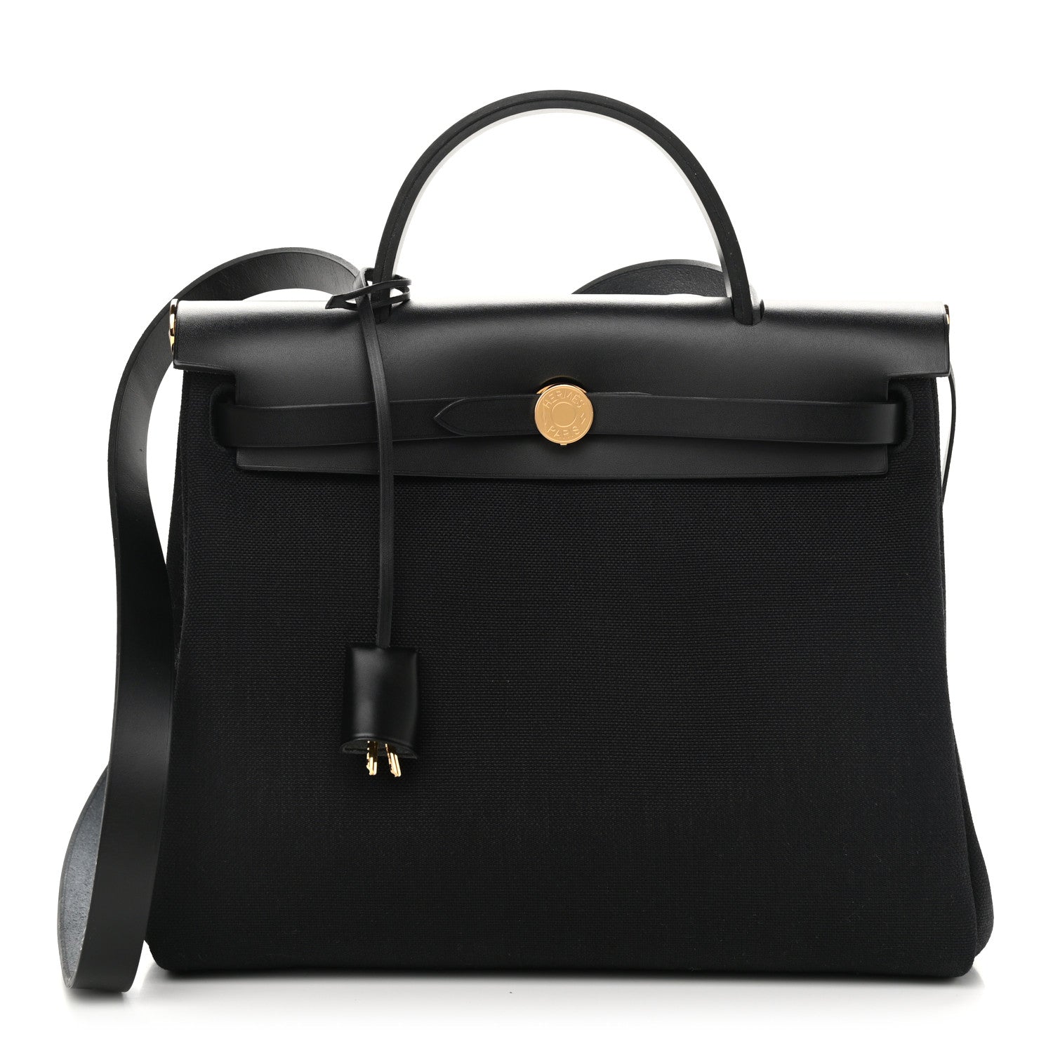 Hermes Toile Vache Hunter Herbag Zip PM 31 Black 1 of 13