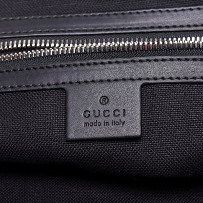 Gucci Soft GG Supreme Monogram Appia Calfskin Web East West Messenger Bag Black Grey 8 of 11
