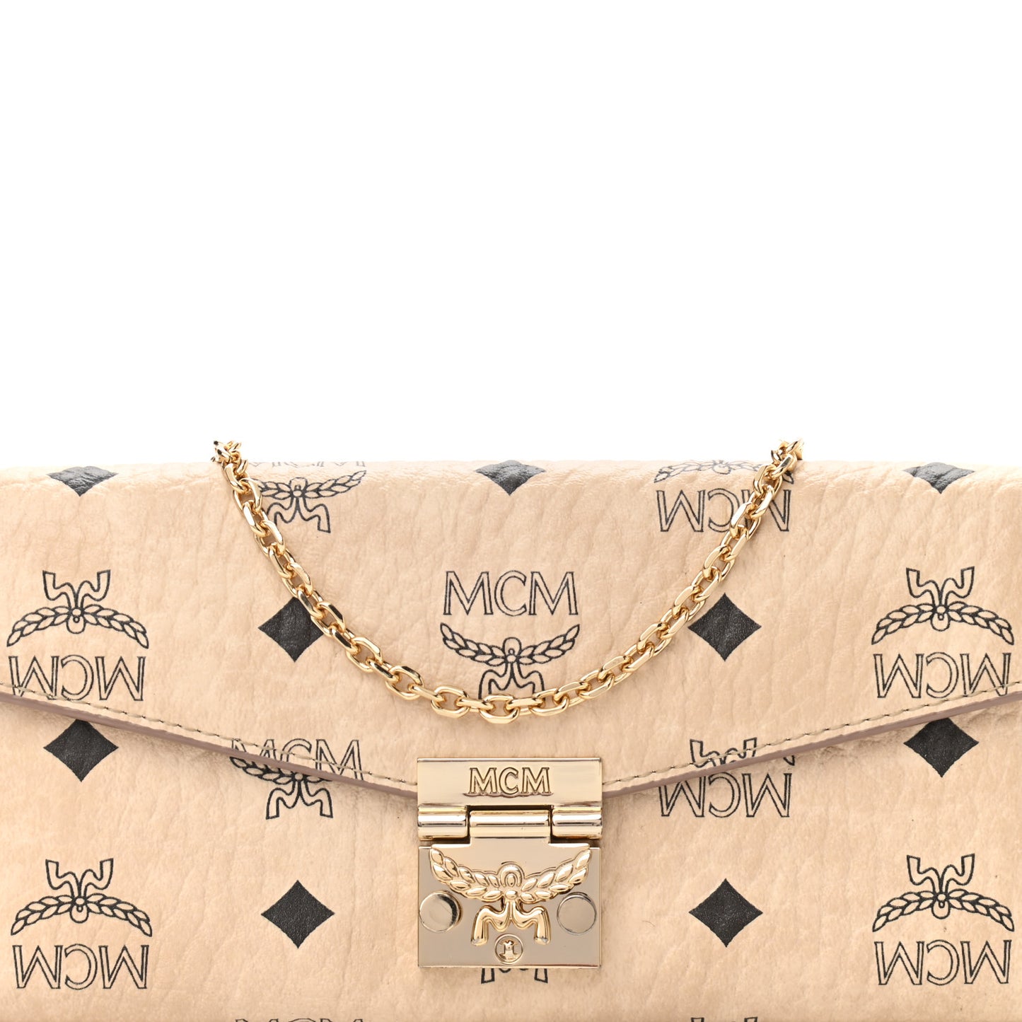 Visetos Large Patricia Wallet On Chain Beige