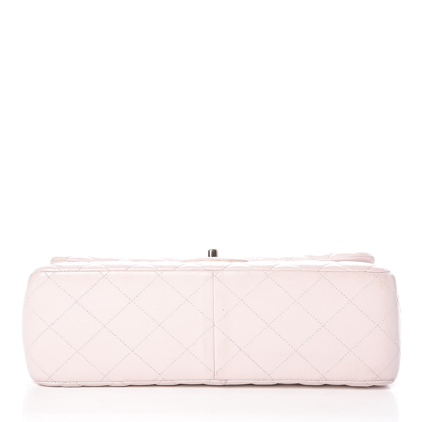 Lambskin Quilted Jumbo Double Flap Light Pink