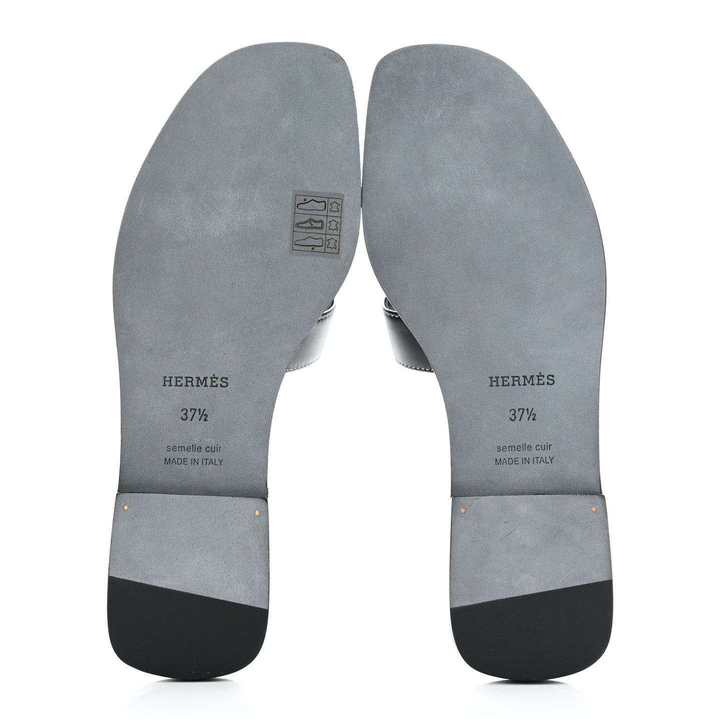 Box Calfskin Oran Sandals 37.5 Black