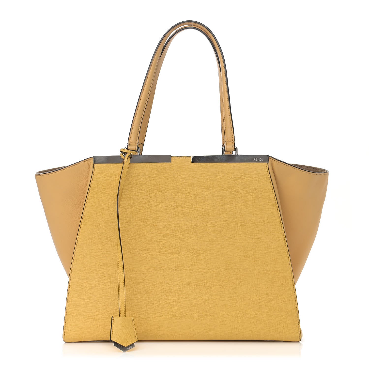 Fendi Vitello Elite Flamingo Large 3Jours Tote Giallo Alchemy 1 of 14