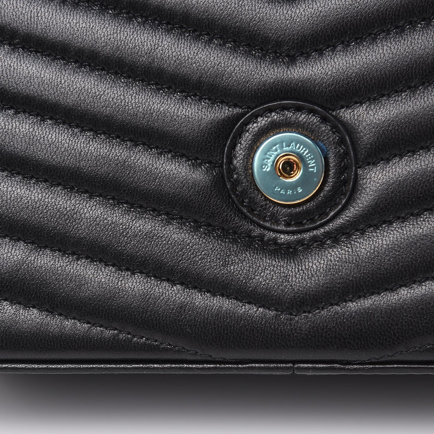 Lambskin Matelasse Chevron Monogram Small Sulpice Bag Black