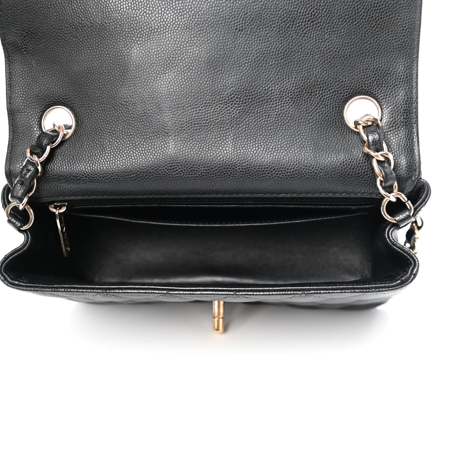 Caviar Quilted Mini Rectangular Flap Black